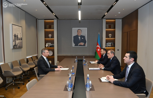 Ceyhun Bayramov Ukrayna səfirini diplomatik fəaliyyətinin başa çatması münasibətilə qəbul edib