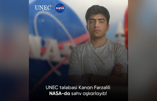 UNEC tələbəsi NASA-nın saytında səhv aşkarlayıb