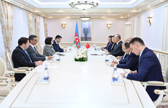 Milli Məclisin sədri Mövlud Çavuşoğlu ilə görüşüb