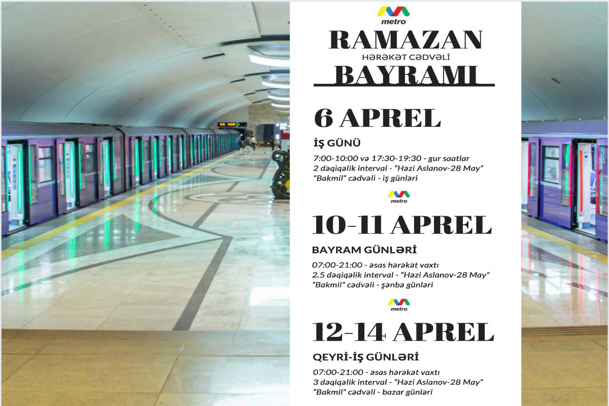Bakı metropoliteninin iş rejimində dəyişikliklər ediləcək