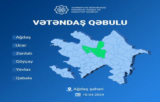 Rəşad Nəbiyev Ağdaşda vətəndaşları qəbul edəcək