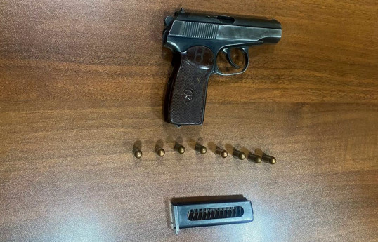 Binədə “Makarov”la  gəzən şəxs saxlanılıb