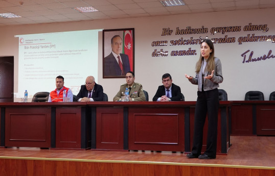 Beynəlxalq humanitar əməliyyatlarla bağlı kurs keçirilib