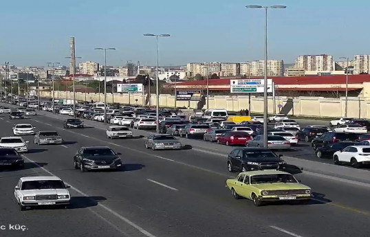 Bakıda sıxlıq olan yollar - SİYAHI 
