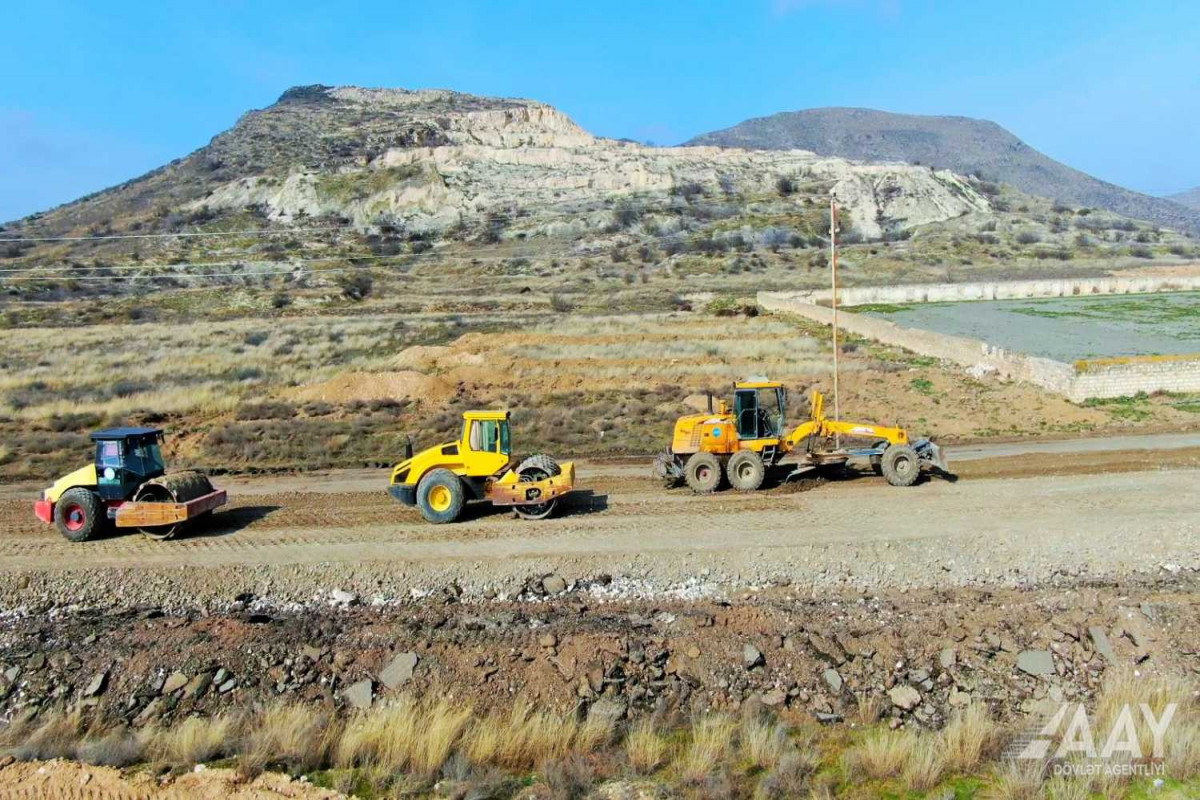 Ağdərə-Ağdam avtomobil yolunun inşasına başlanılıb - FOTO 