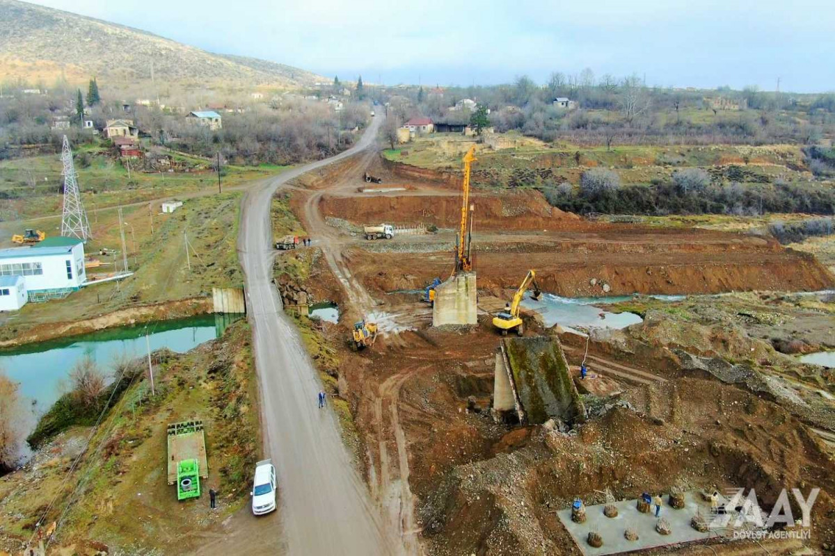 Ağdərə-Ağdam avtomobil yolunun inşasına başlanılıb - FOTO 