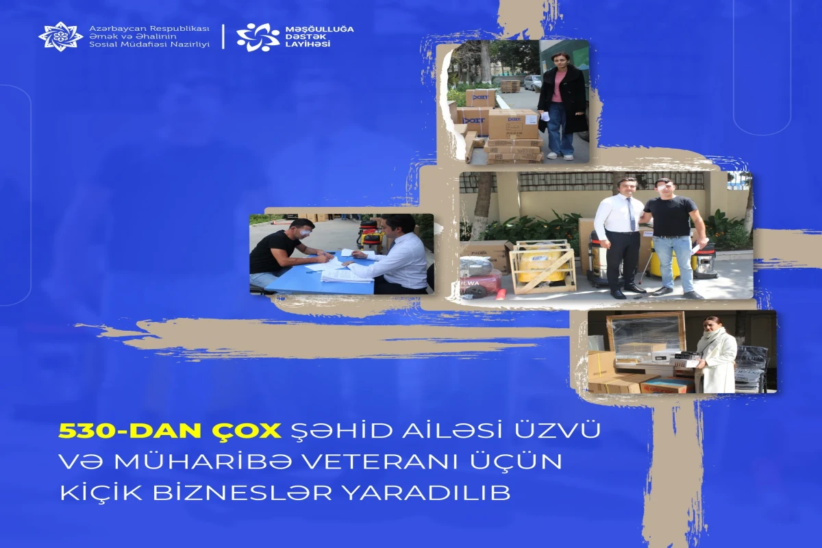 Bu il 530-dan çox şəhid ailəsi üzvü və müharibə veteranı üçün kiçik bizneslər yaradılıb