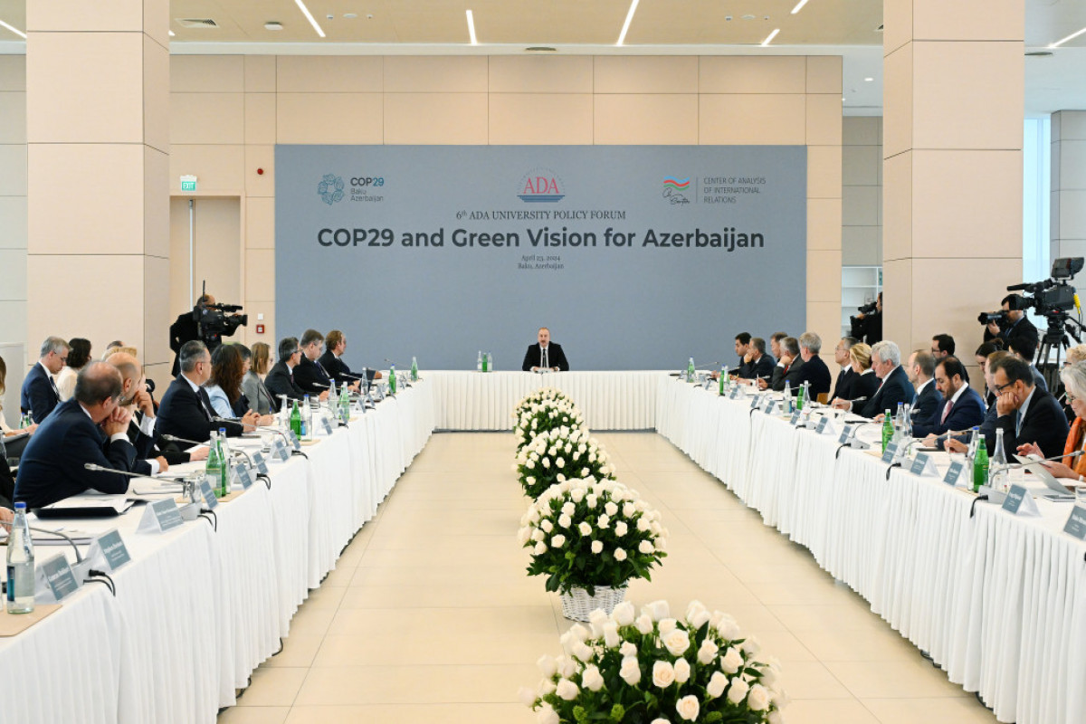 Azerbaijani President participated in international forum “COP29 and Green Vision for Azerbaijan” at ADA University-<span class="red_color">UPDATED