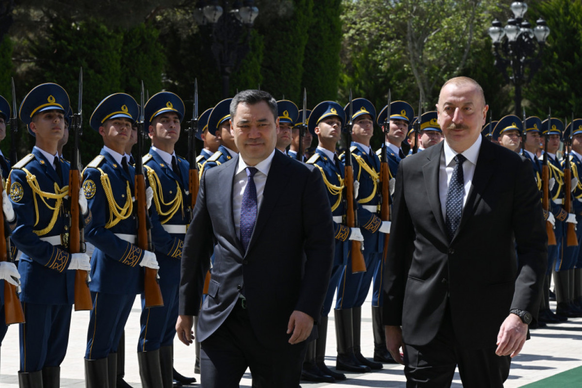 Qırğızıstan Prezidenti Sadır Japarovun rəsmi qarşılanma mərasimi olub