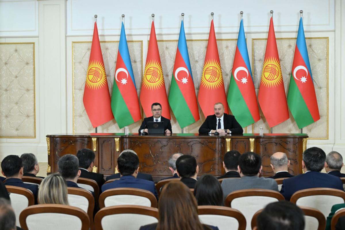 President Ilham Aliyev and President Sadyr Zhaparov made press statements-<span class="red_color">UPDATED-1