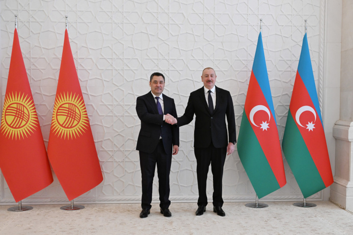Sadyr Zhaparov, President of the Kyrgyz Republic and Ilham Aliyev, President of the Republic of Azerbaijan