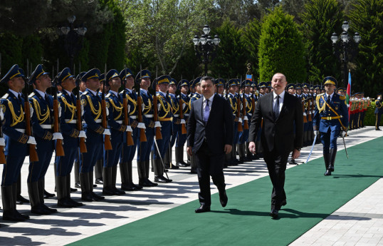 Qırğızıstan Prezidenti Sadır Japarovun rəsmi qarşılanma mərasimi olub