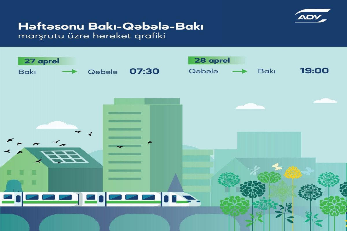 Bakı-Ağstafa-Bakı dəmir yolu marşrutu üzrə əlavə qatar təyin edilib - Qrafik 