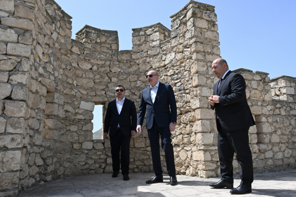 Президенты Азербайджана и Кыргызстана посетили крепость Шахбулаг в Агдаме