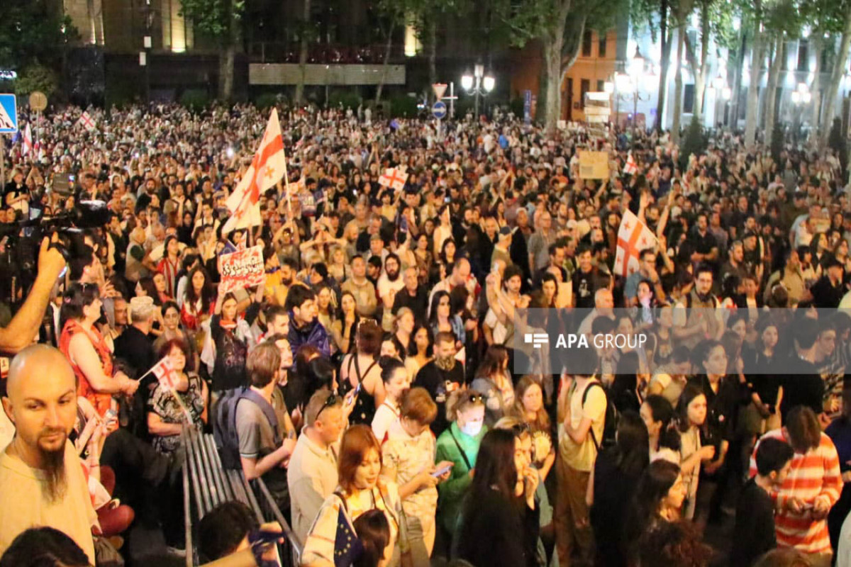Tbilisidə keçirilən etiraz aksiyaları zamanı 63 nəfər saxlanılıb  - FOTO  - VİDEO  - YENİLƏNİB-5 
