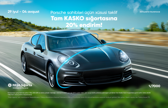 PAŞA Sığortadan “Porsche” markalı avtomobillər üçün kampaniya