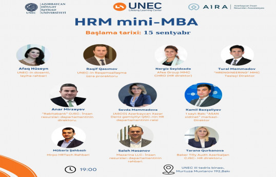 UNEC “İnsan resurslarının idarəedilməsi” mini-MBA təlim proqramına start verir