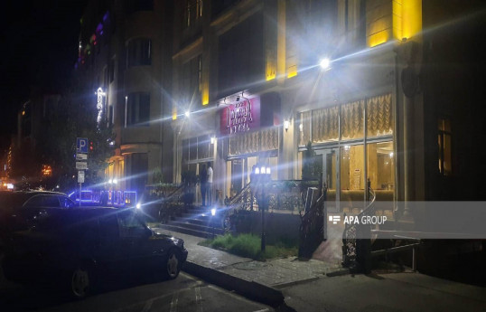 Bakıda hoteldə yanğın olub  - FOTO 