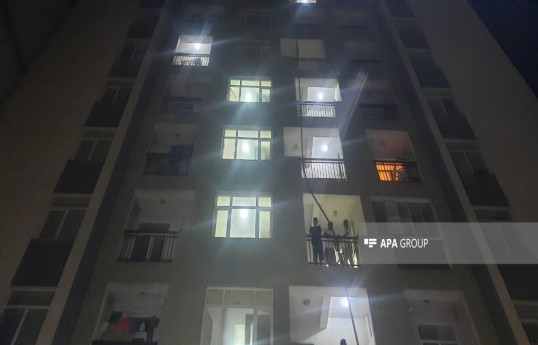Yasamaldakı MİDA yaşayış kompleksində yanğın olub  - FOTO   - VİDEO 