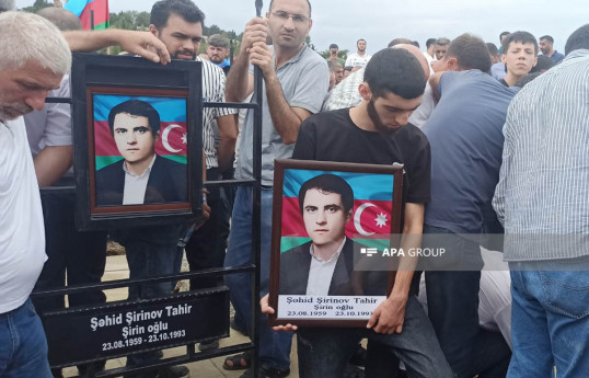 Birinci Qarabağ müharibəsində şəhid olan Cavanşir Hüseynov və Tahir Şirinovun qalıqları dəfn edilib - FOTO 