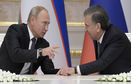 Rusiya prezidenti Vladimir Putin -  Özbəkistan prezidenti Şavkat Mirziyoyev