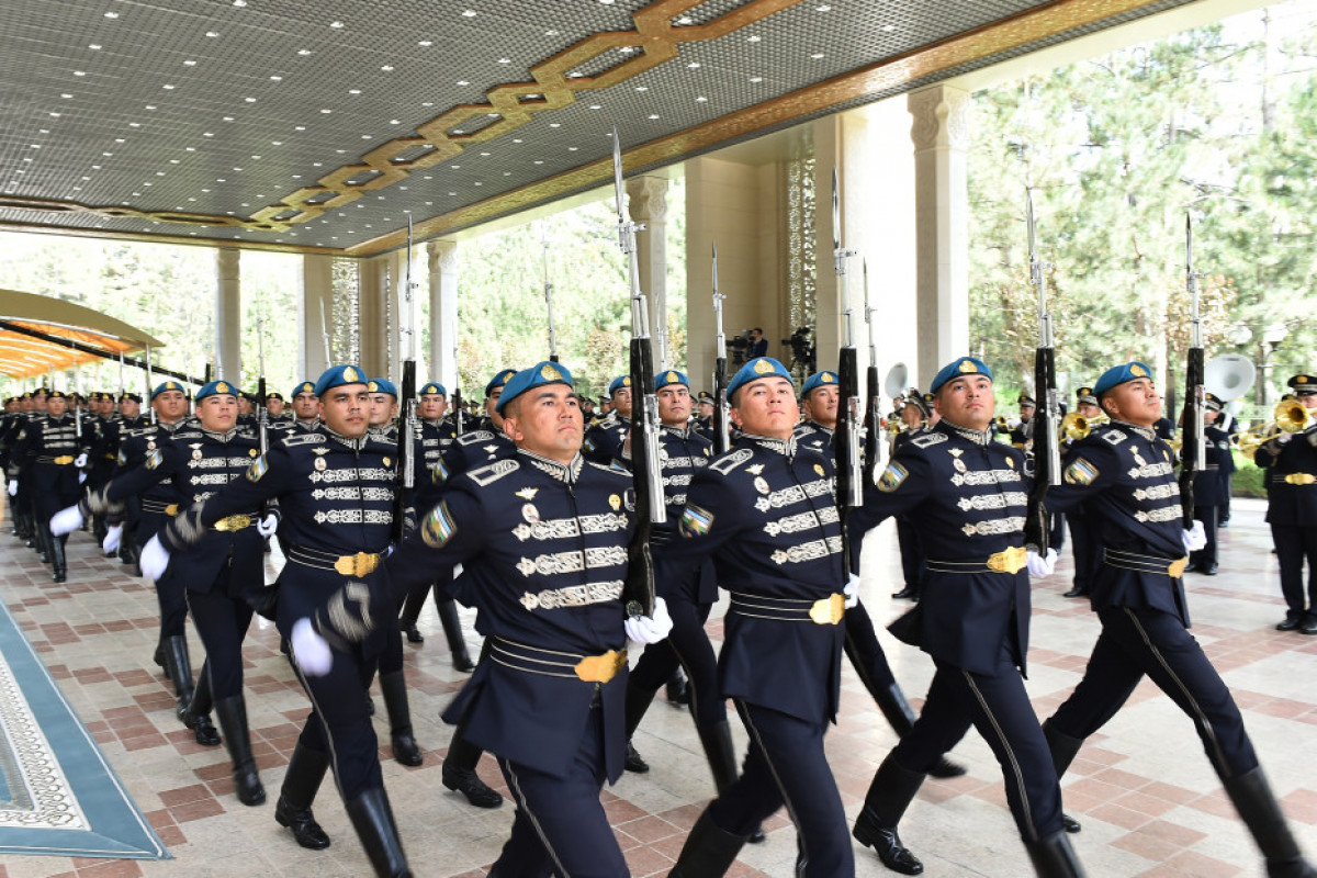 Prezident İlham Əliyevin Daşkənddə rəsmi qarşılanma mərasimi keçirilib