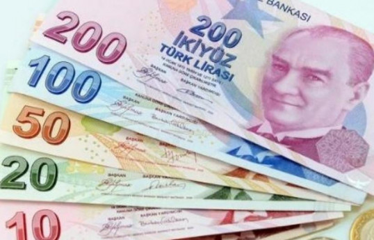 Azərbaycanda 1 lirə 5 qəpikdən aşağı düşüb