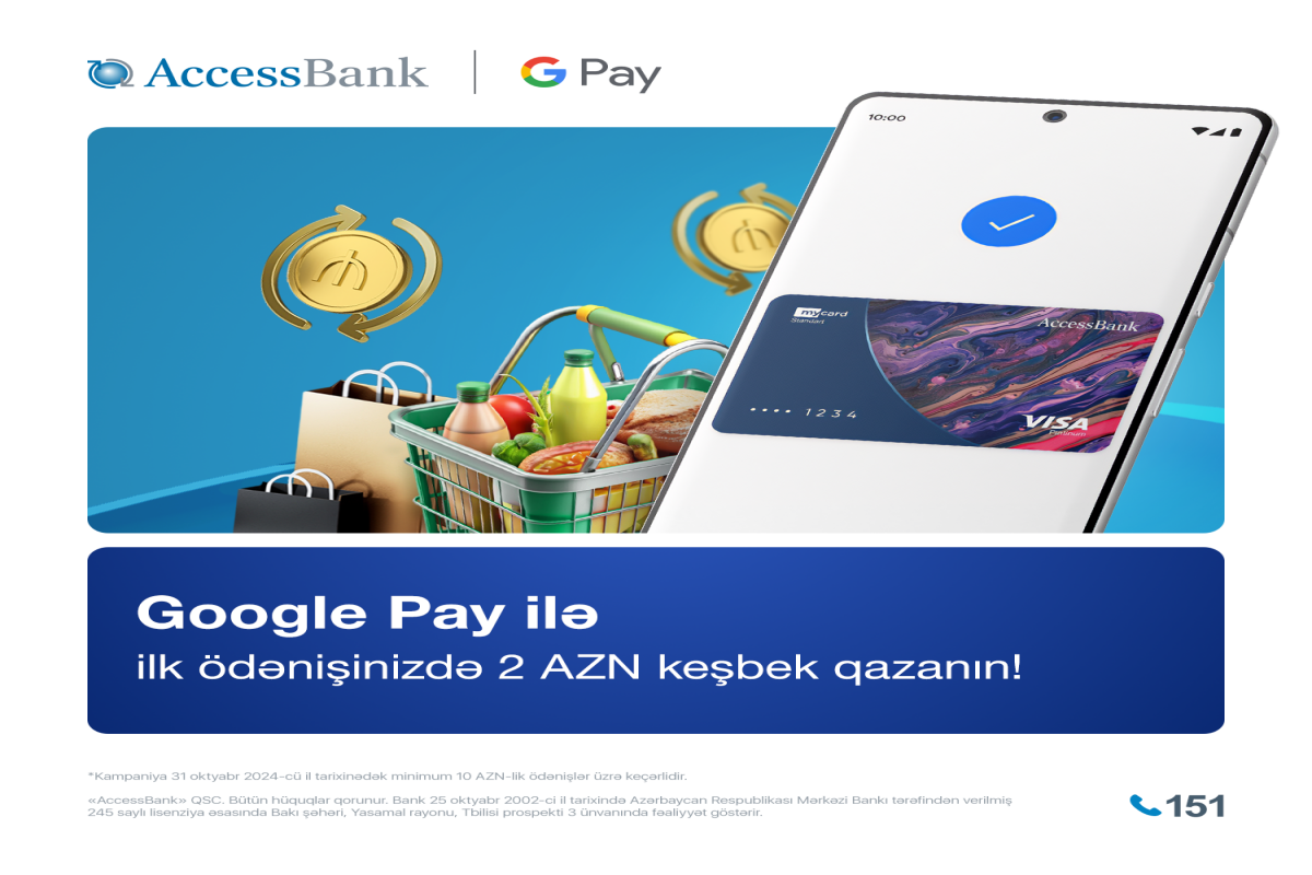 AccessBank-dan Google Pay istifadəçilərinə keşbek kampaniyası