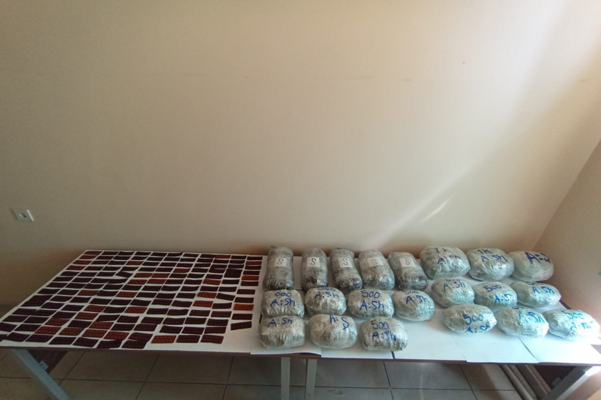 İrandan Azərbaycana 29 kq narkotik keçirilməsinin qarşısı alınıb - FOTO 