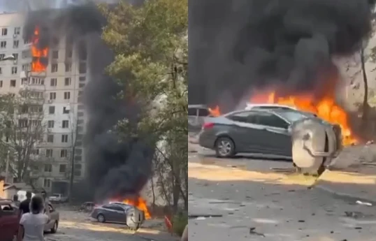 Rusiya Xarkovda yaşayış binasını raketlə vurub, ölənlər və yaralananlar var - VİDEO 