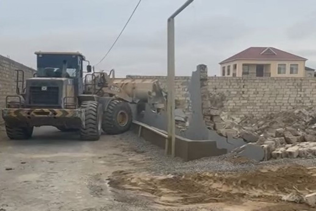 Türkanda qanunsuz tikintinin qarşısı alınıb - VİDEO 