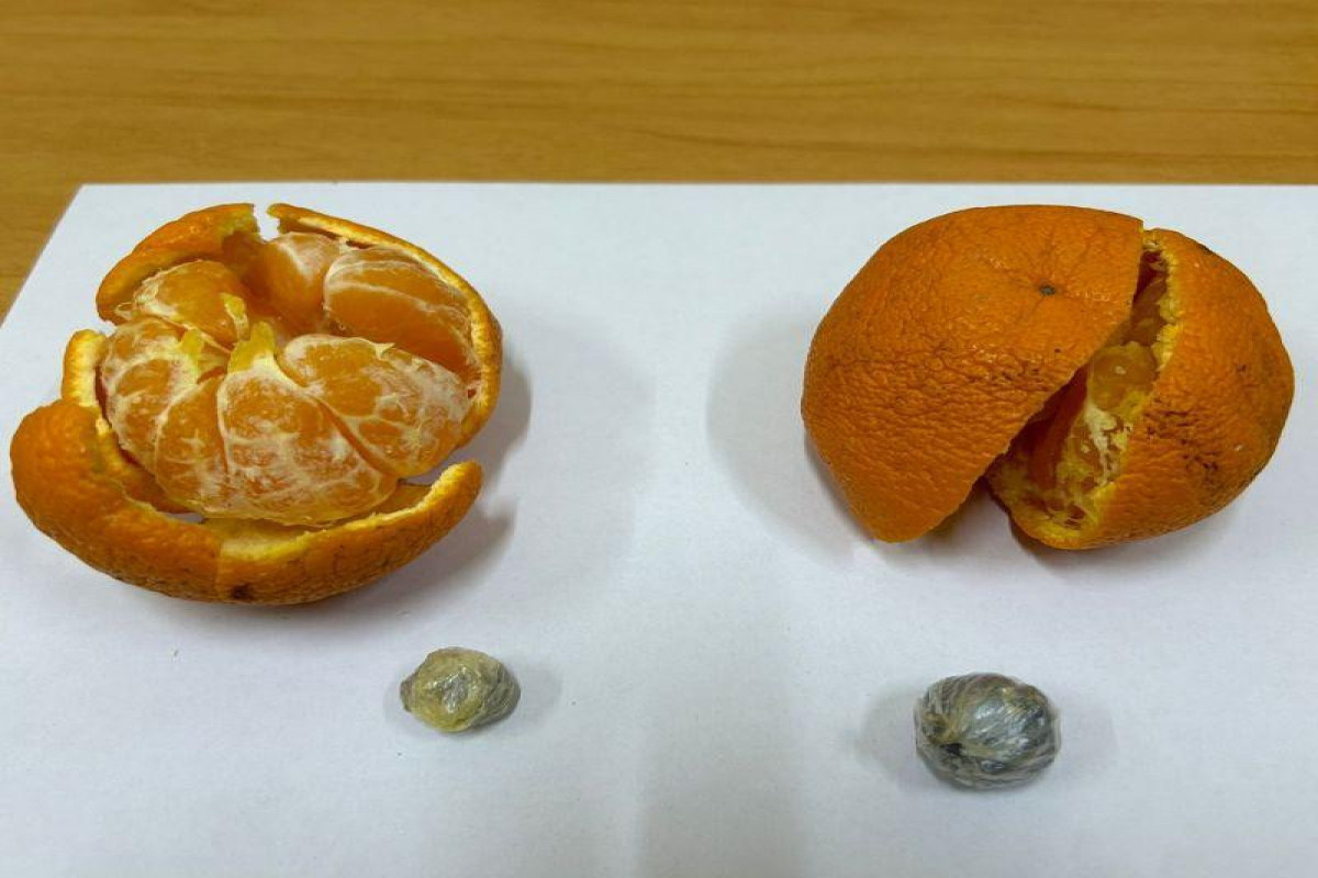 Təcridxanaya mandarinin içində narkotik keçirməyə cəhd olunub - FOTO 