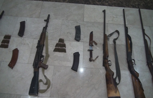 Zaqatalada üçü avtomat olmaqla 6 odlu silah götürülüb