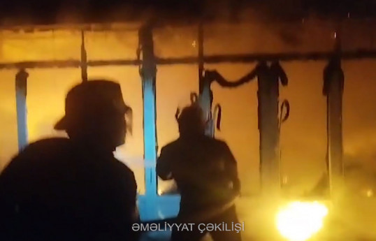 FHN Sumqayıtdakı yanğınla bağlı məlumat yayıb - VİDEO 