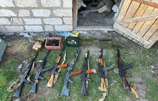 Ağdamın Sırxavənd kəndində silah-sursat aşkarlanıb - FOTO 