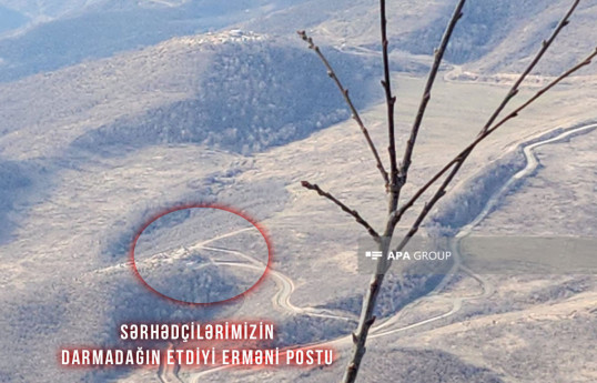 Azərbaycan sərhədçilərinin şərti sərhəddə darmadağın etdiyi erməni postu - FOTO  - VİDEO 