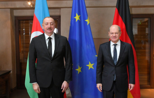 Münxendə Azərbaycan Prezidenti İlham Əliyevin Almaniyanın Kansleri Olaf Şolts ilə görüşü olub - YENİLƏNİB 