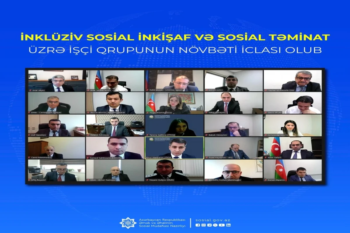 İnklüziv Sosial İnkişaf və Sosial Təminat üzrə İşçi qrupunun iclası olub