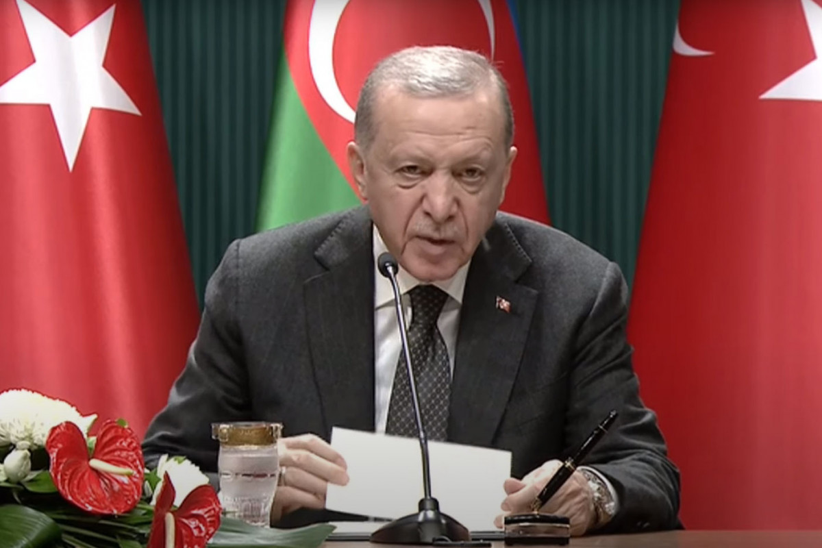 Ərdoğan Azərbaycan xalqına təşəkkür edib