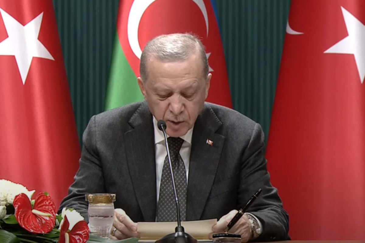 Ərdoğan: Azərbaycanla Ermənistan arasında imzalanacaq sülh sazişinin yeni ümid mənbəyi olacağı şübhəsizdir