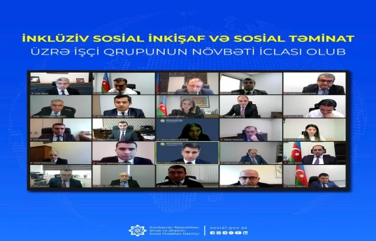 İnklüziv Sosial İnkişaf və Sosial Təminat üzrə İşçi qrupunun iclası olub
