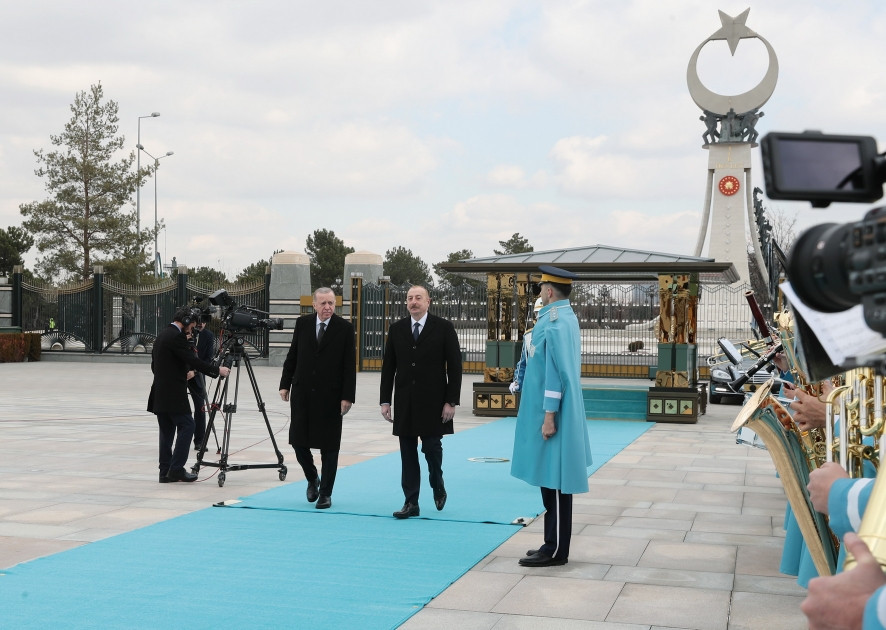 Prezident İlham Əliyevin Ankarada rəsmi qarşılanma mərasimi olub - YENİLƏNİB 