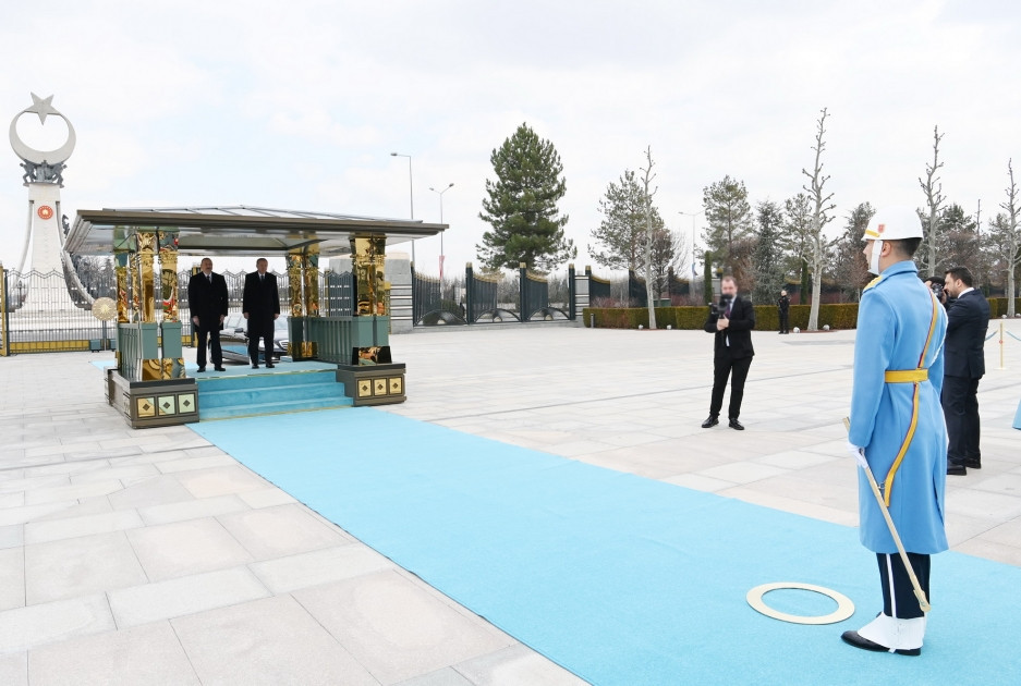 Prezident İlham Əliyevin Ankarada rəsmi qarşılanma mərasimi olub - YENİLƏNİB 