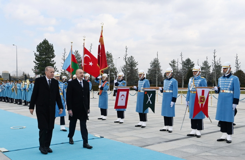 Prezident İlham Əliyevin Ankarada rəsmi qarşılanma mərasimi olub - YENİLƏNİB 