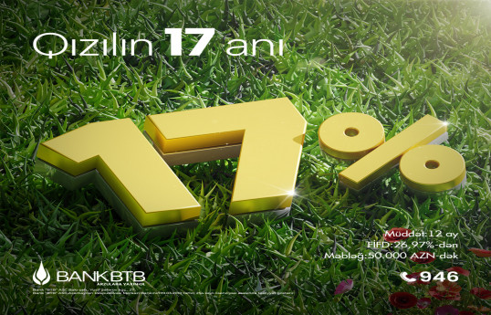 Bank BTB Lombard krediti üzrə faizləri aşağı salıb