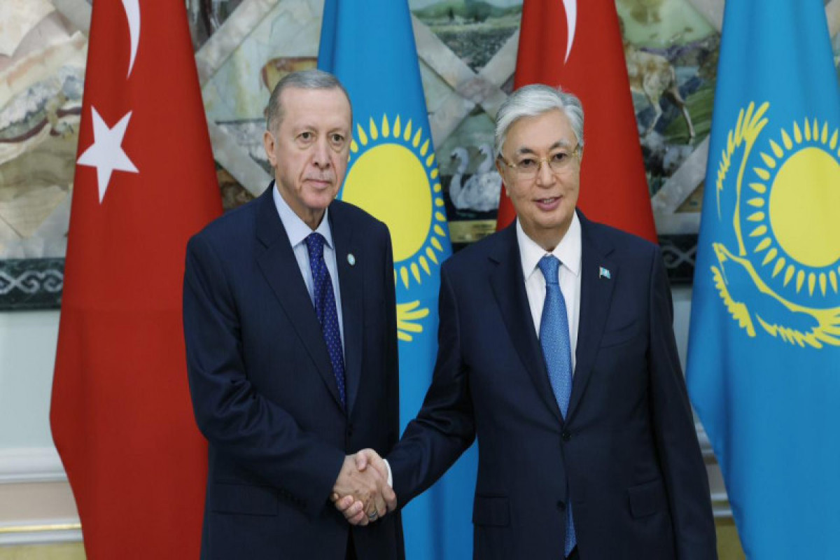 Recep Tayyip Erdogan, President of Türkiye and Kassym-Jomart Tokayev, President of Kazakhstan