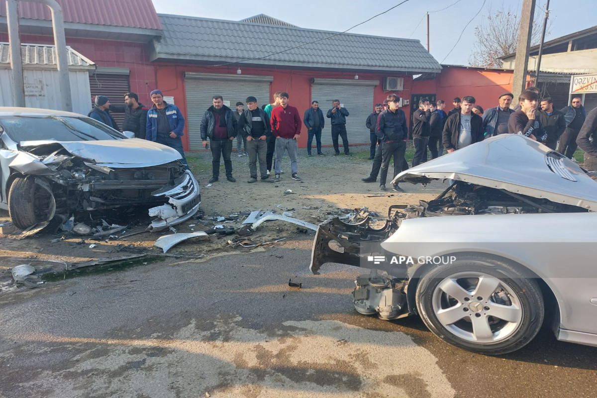 Masallıda zəncirvari qəza olub, xəsarət alanlar var - FOTO 
