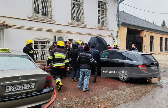 Qazaxda avtomobil yanıb