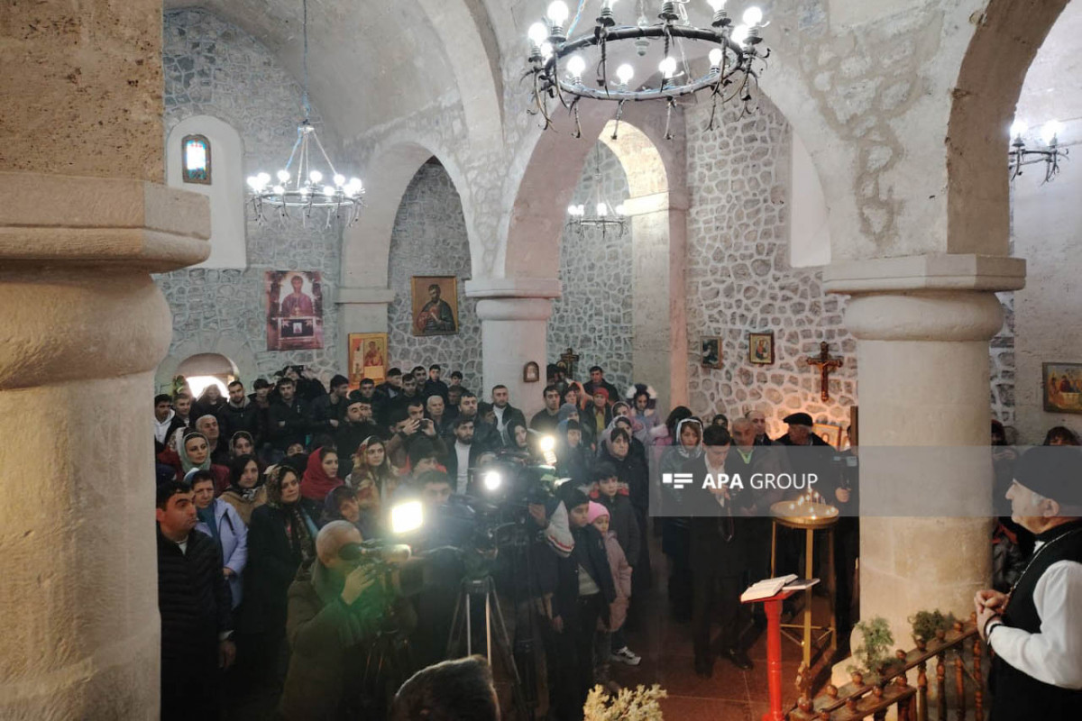 Qəbələnin Nic qəsəbəsində Milad bayramı qeyd edilib - FOTO 