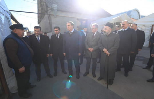 Niyazi Bayramov Laçında qəzada həlak olan hərbçinin yas mərasimində iştirak edib